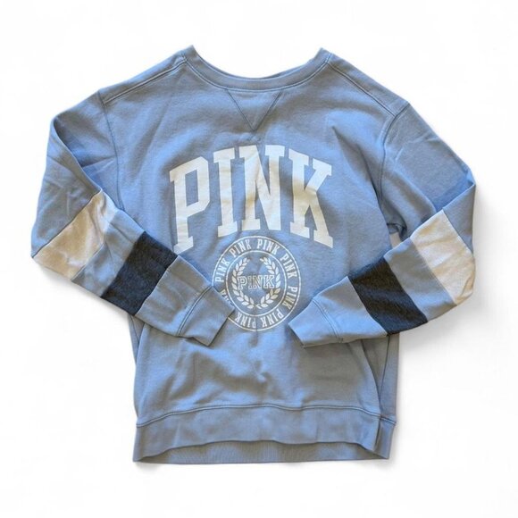 Victoria's Secret Women's Blue and Grey Sweatshirt - Picture 1 of 2